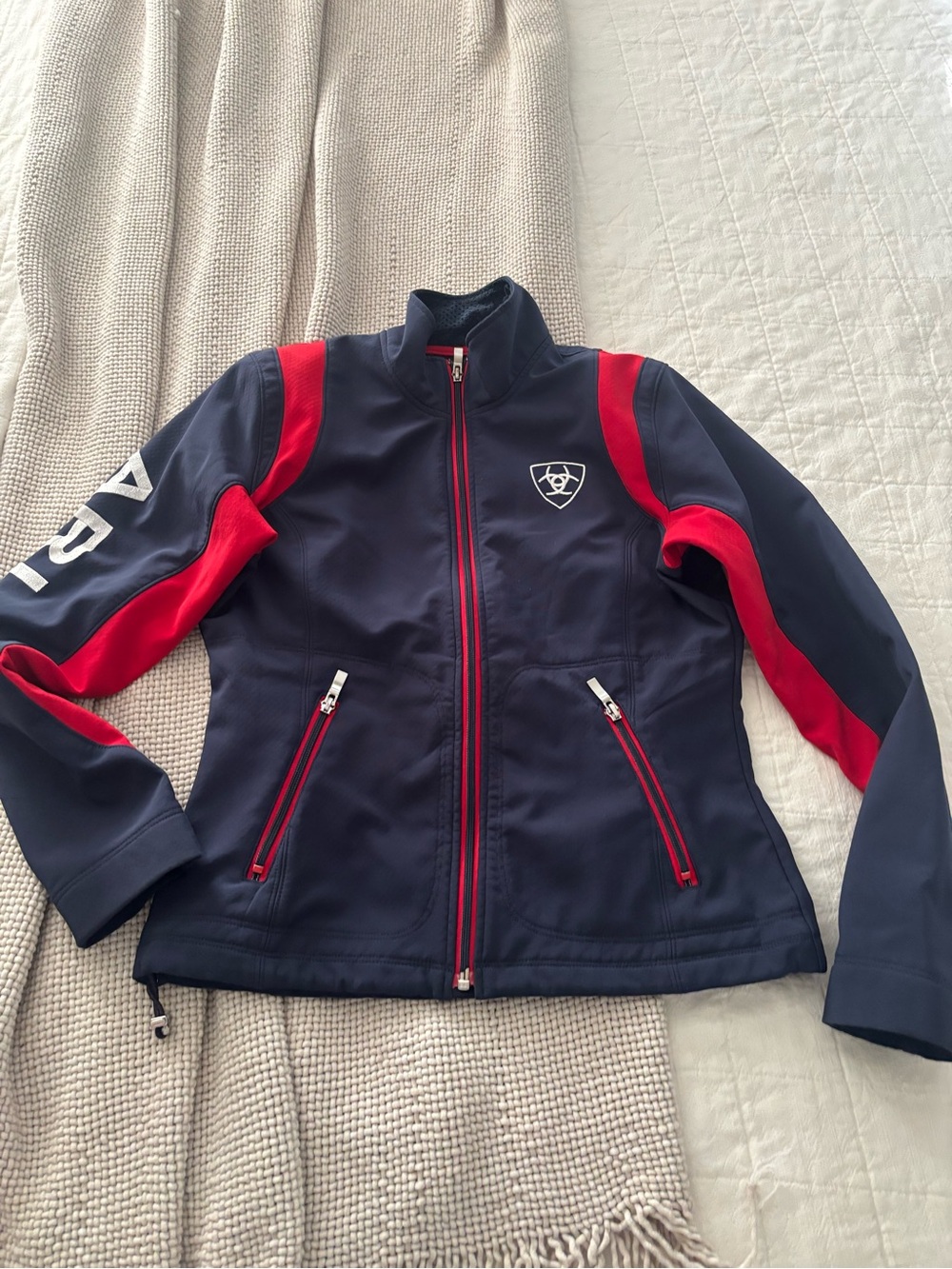 Ariat Navy Jacket with Red Trim